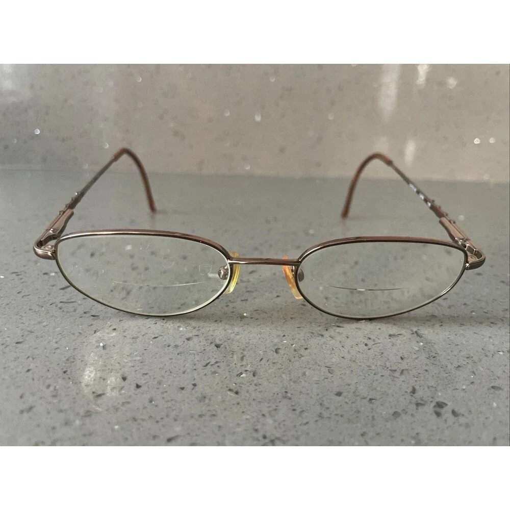 Bourgeois Oval Brown Eyeglasses FRAMES ONLY 49-18-135 C40N CH7021B Bronze Full